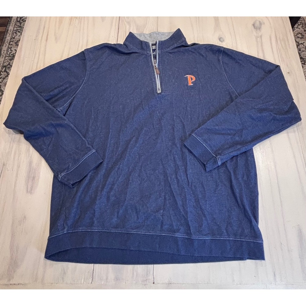 Johnnie-O Sully 1/4 Zip Pullover Midnight Navy Blue Mens XL Pepperdine Univ Logo